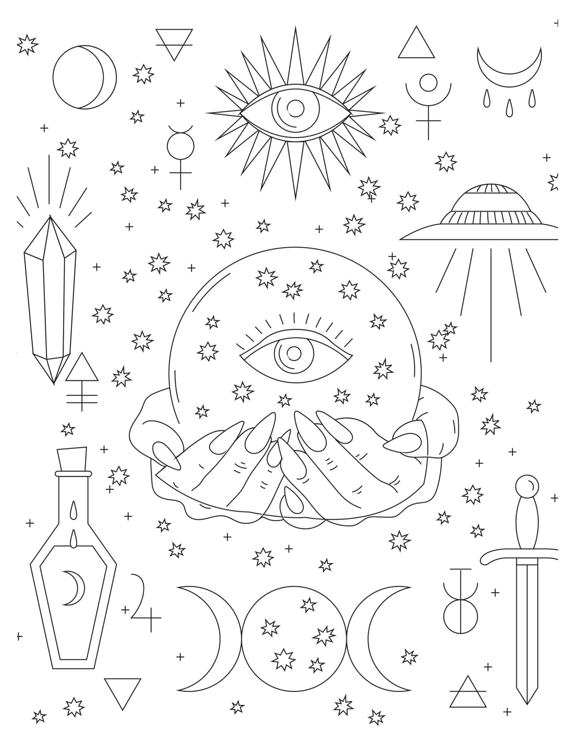 Esoteric Colouring In Mystical Enchantment Coloring Pages for Endless Inspiration