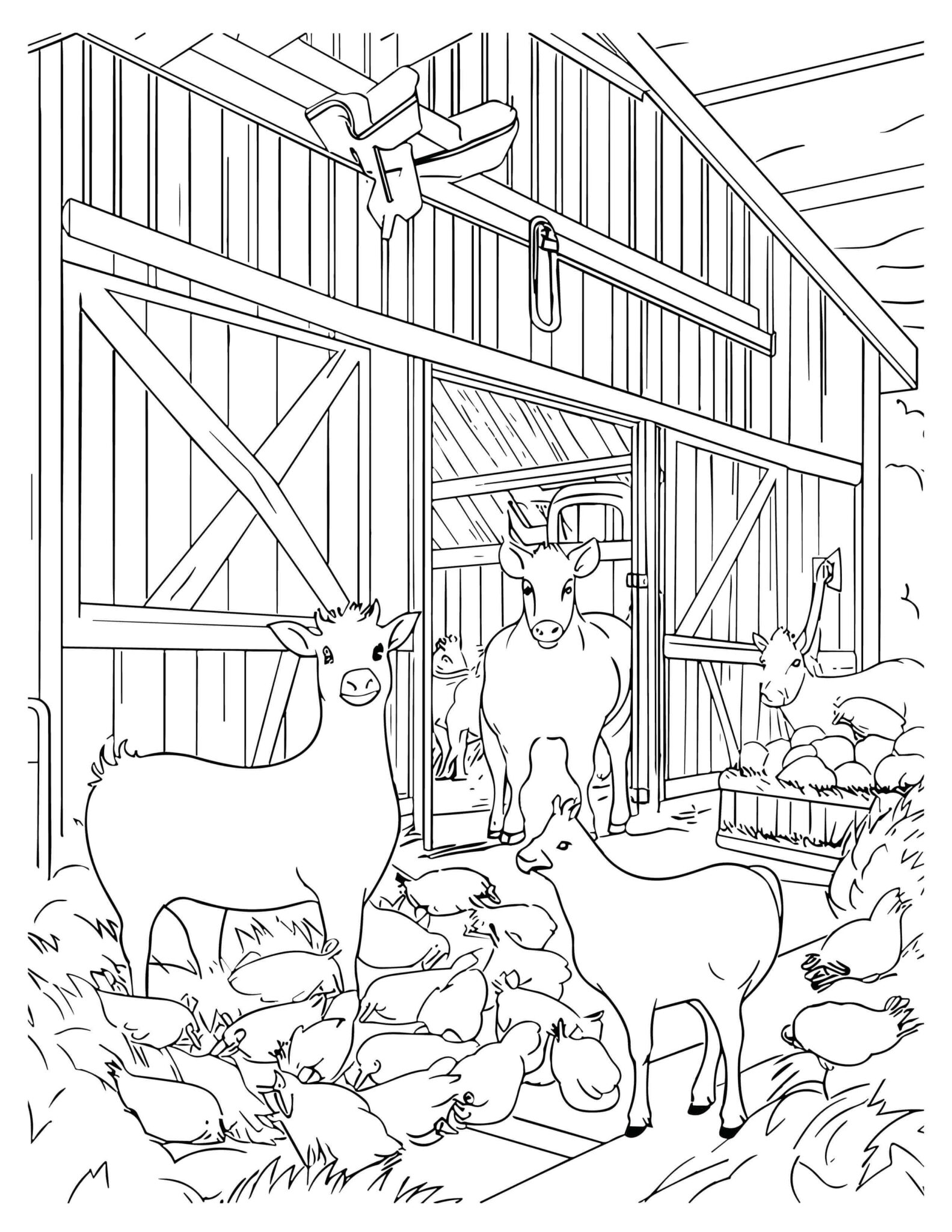 Farm Life Coloring Pages | Down on the Farm Delights