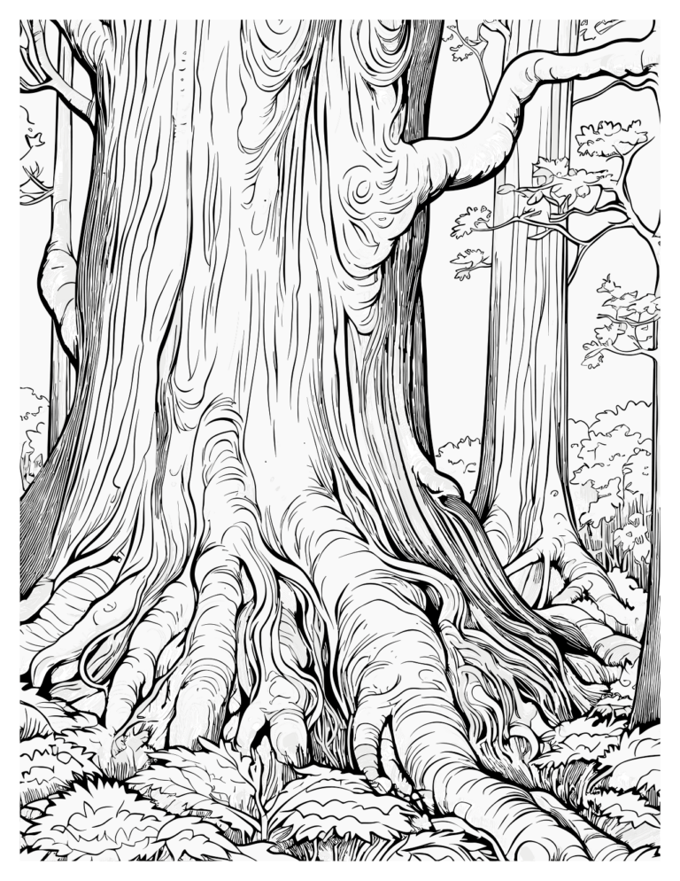 Redwood Forest Coloring Pages Nature's Beauty in Art