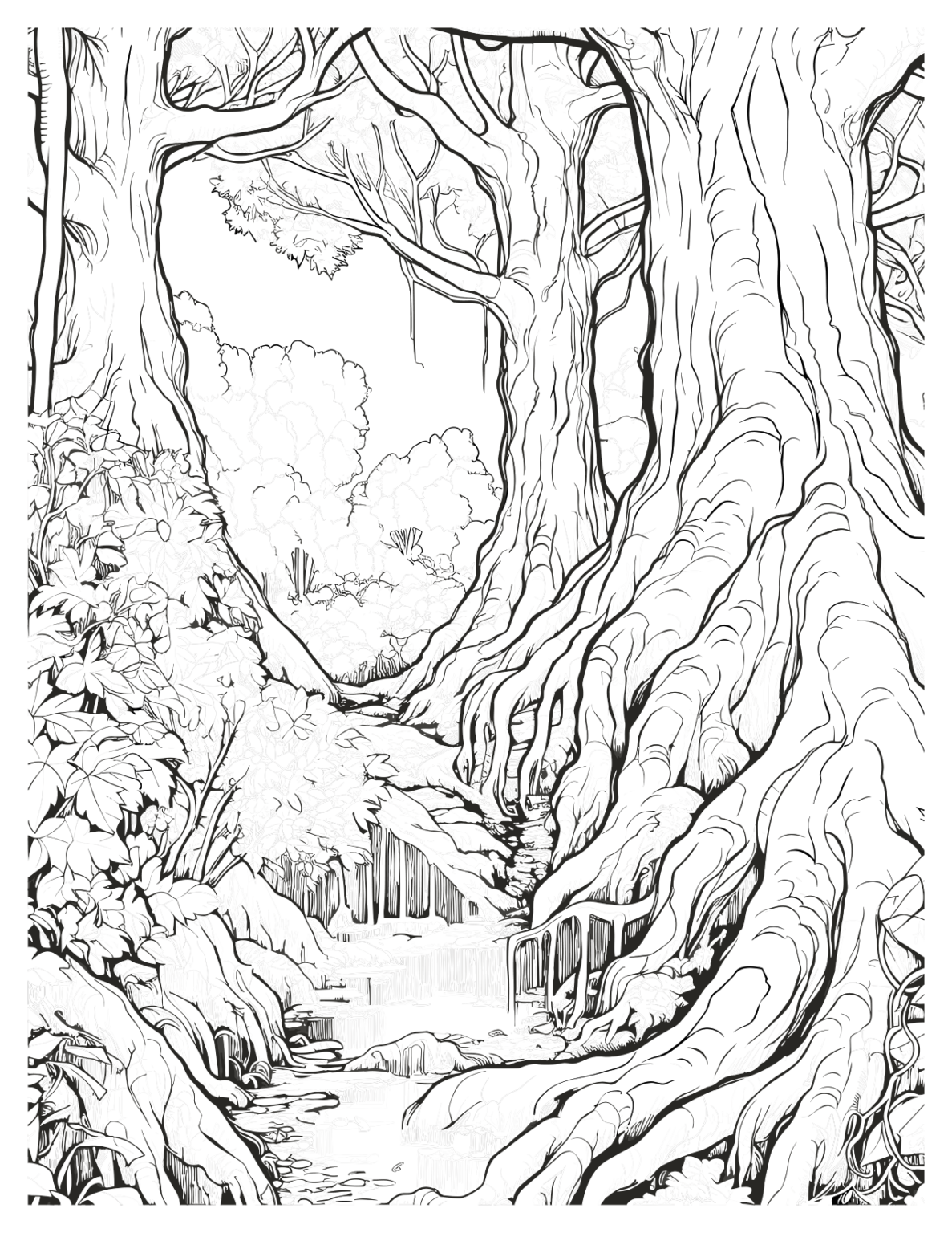 Redwood Forest Coloring Pages Nature's Beauty in Art