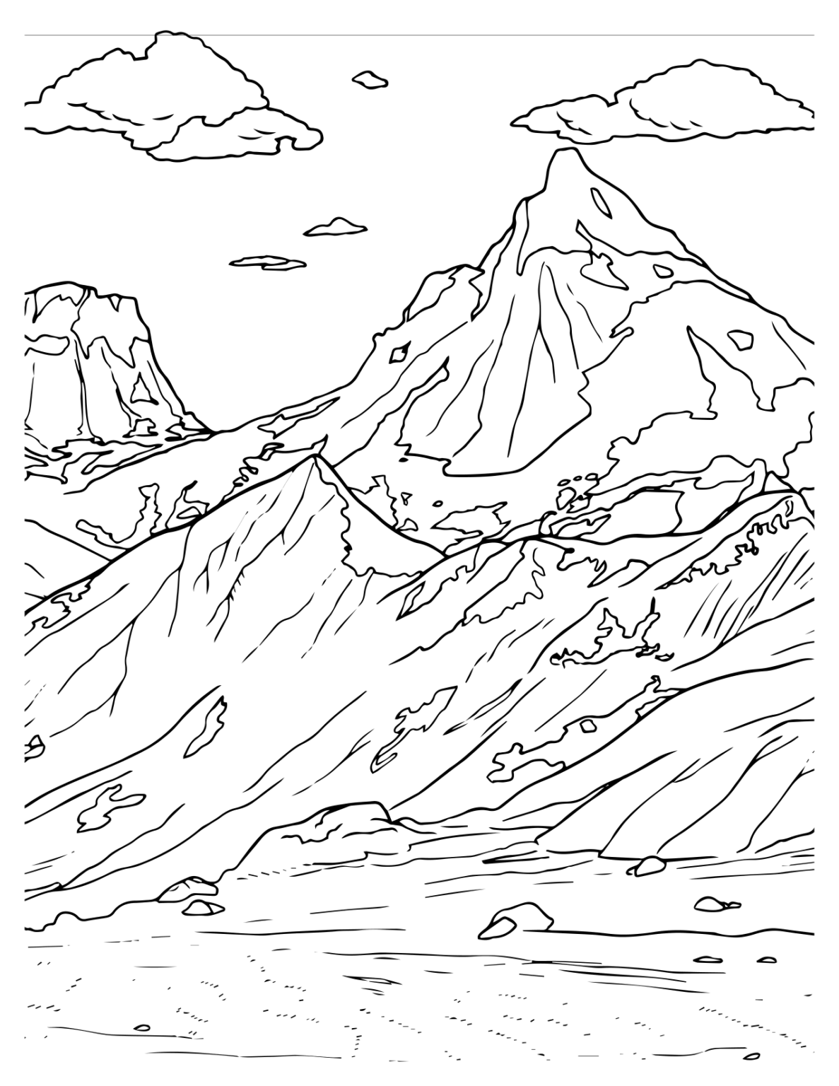 Mountain Coloring Pages | Nature's Beauty at Your Fingertips