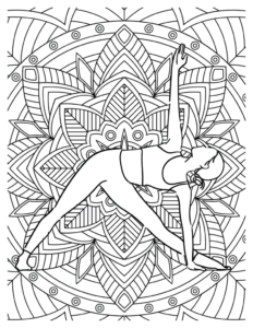 Harmonious Yoga Pose Coloring Pages For Relaxing Moments