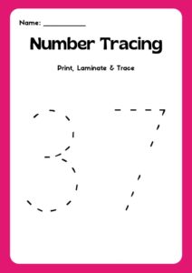 Numbers 37worksheet Kindergarten Math Worksheets | Printables for Little Learners