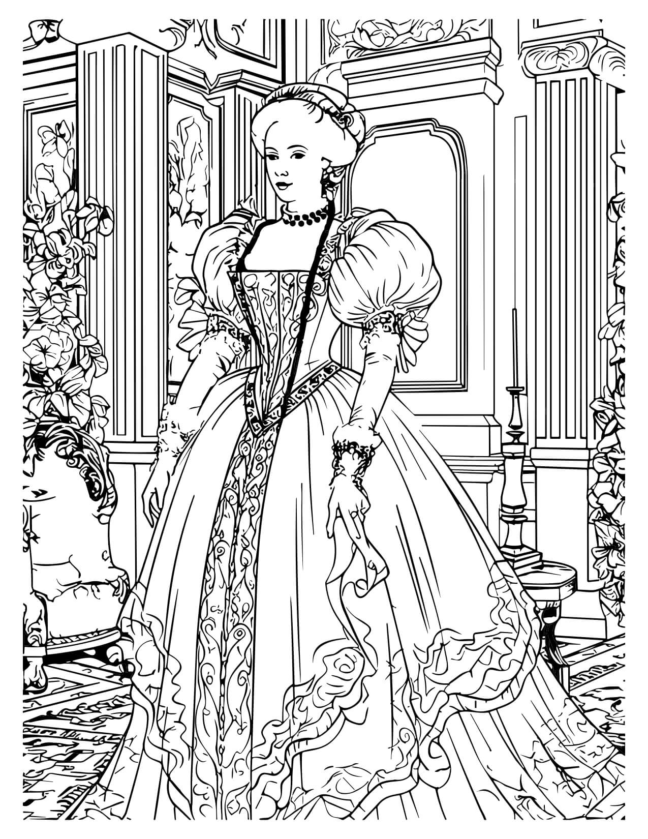 Victorian Coloring Pages | Printable For Kids And Adults