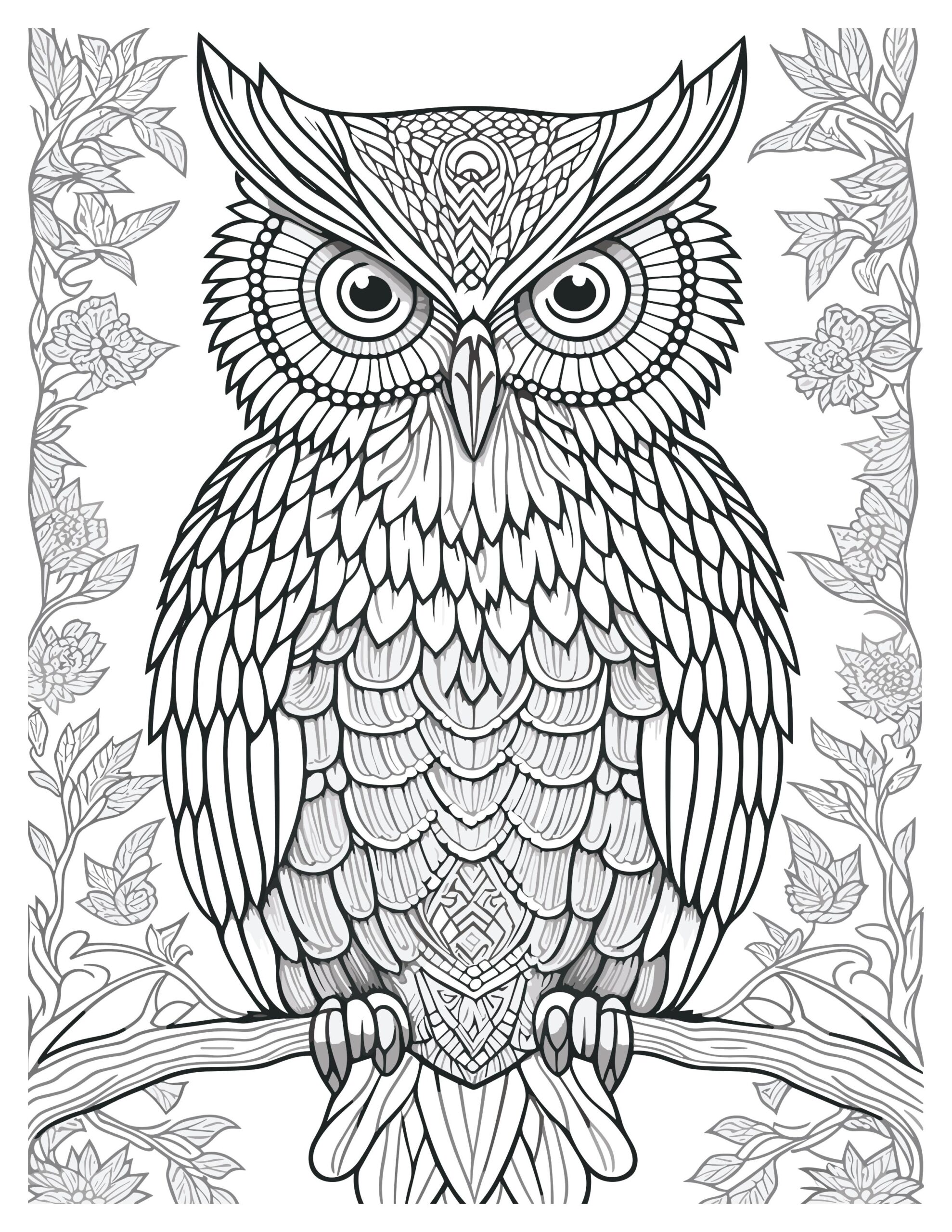 Wise Owl Coloring Pages For Kids | Free Printable Sheets