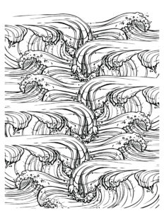 Ocean Waves Coloring Pages: Printable Seaside Serenity for Kids