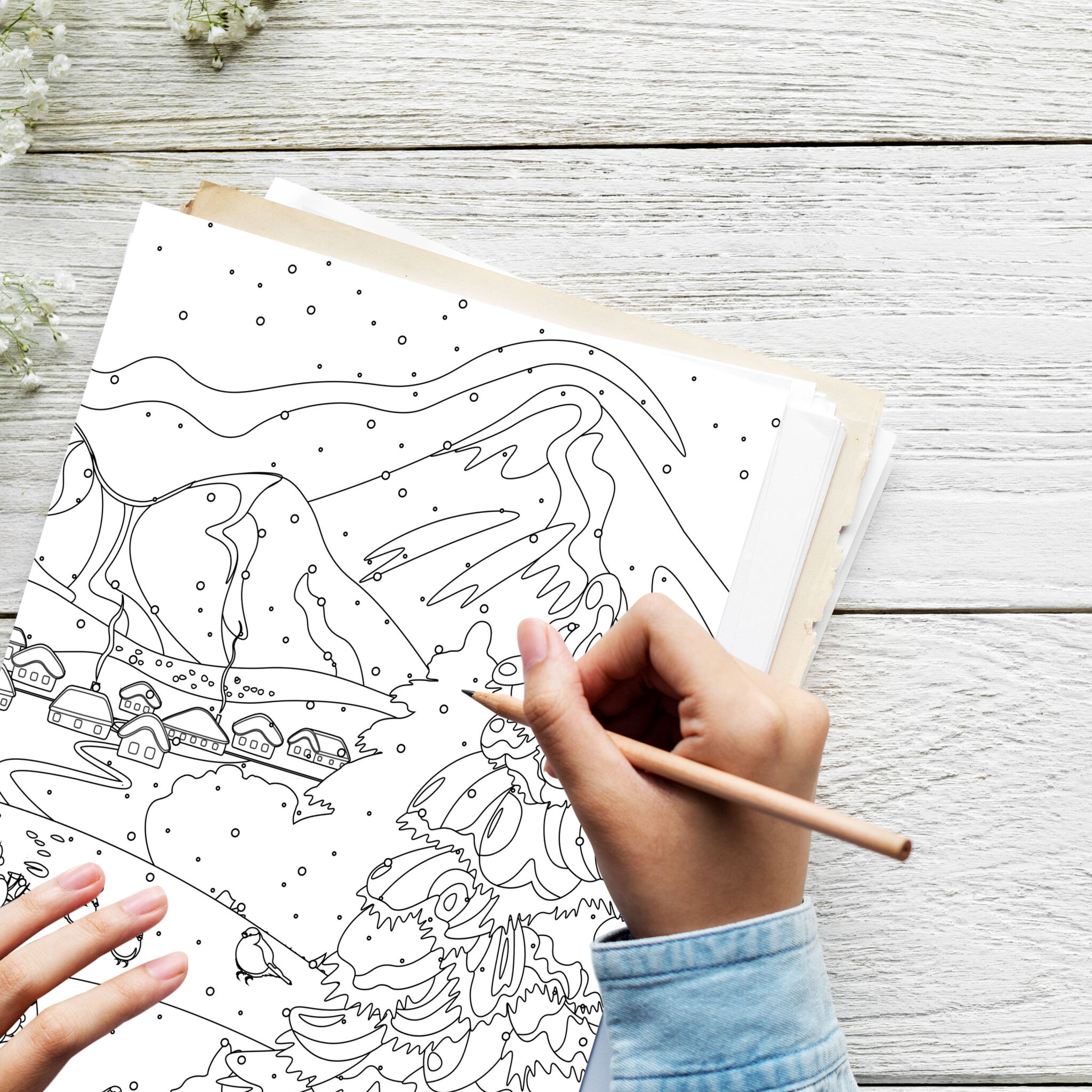 "Free Snow Coloring Pages for Kids | Printable Winter Fun"