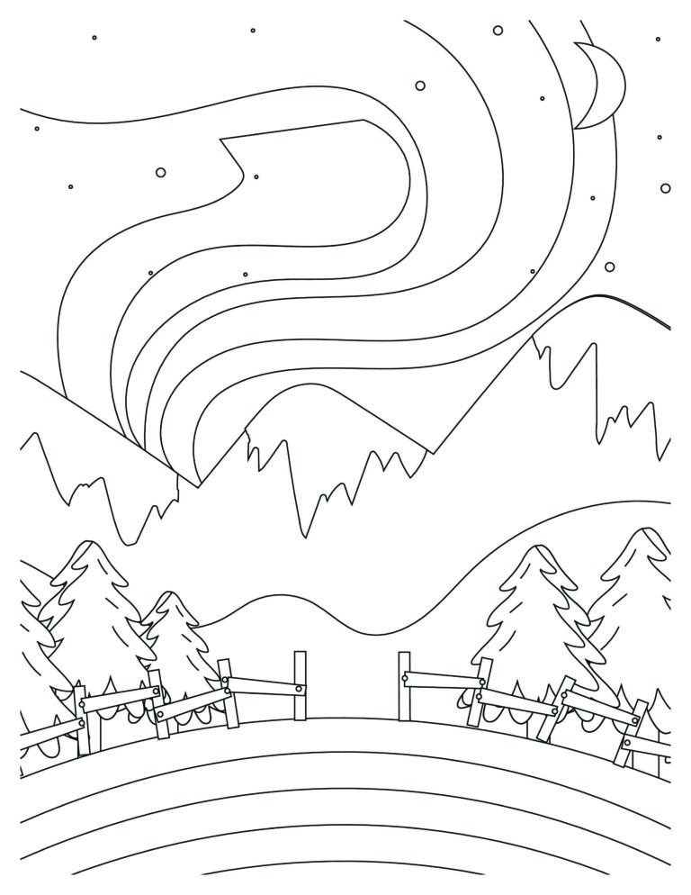 "Aurora Borealis Coloring Pages | Explore Nature's Beauty"