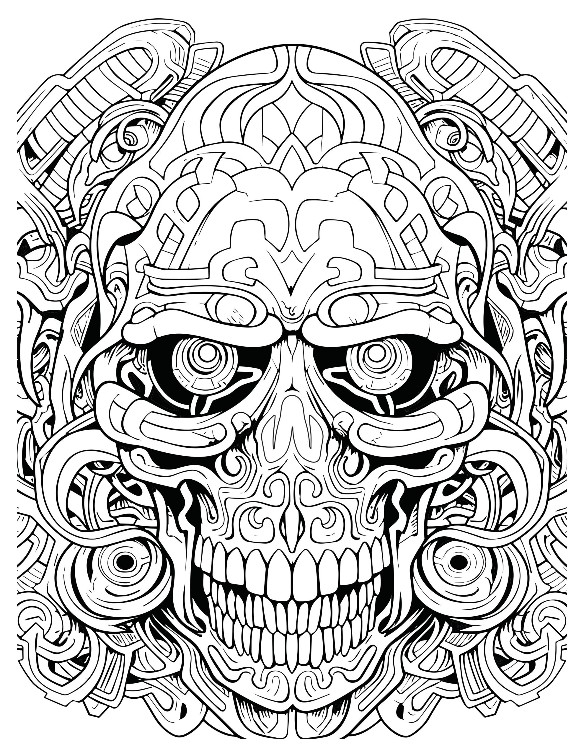 "Skull Coloring Pages: Spooky Fun for All!"