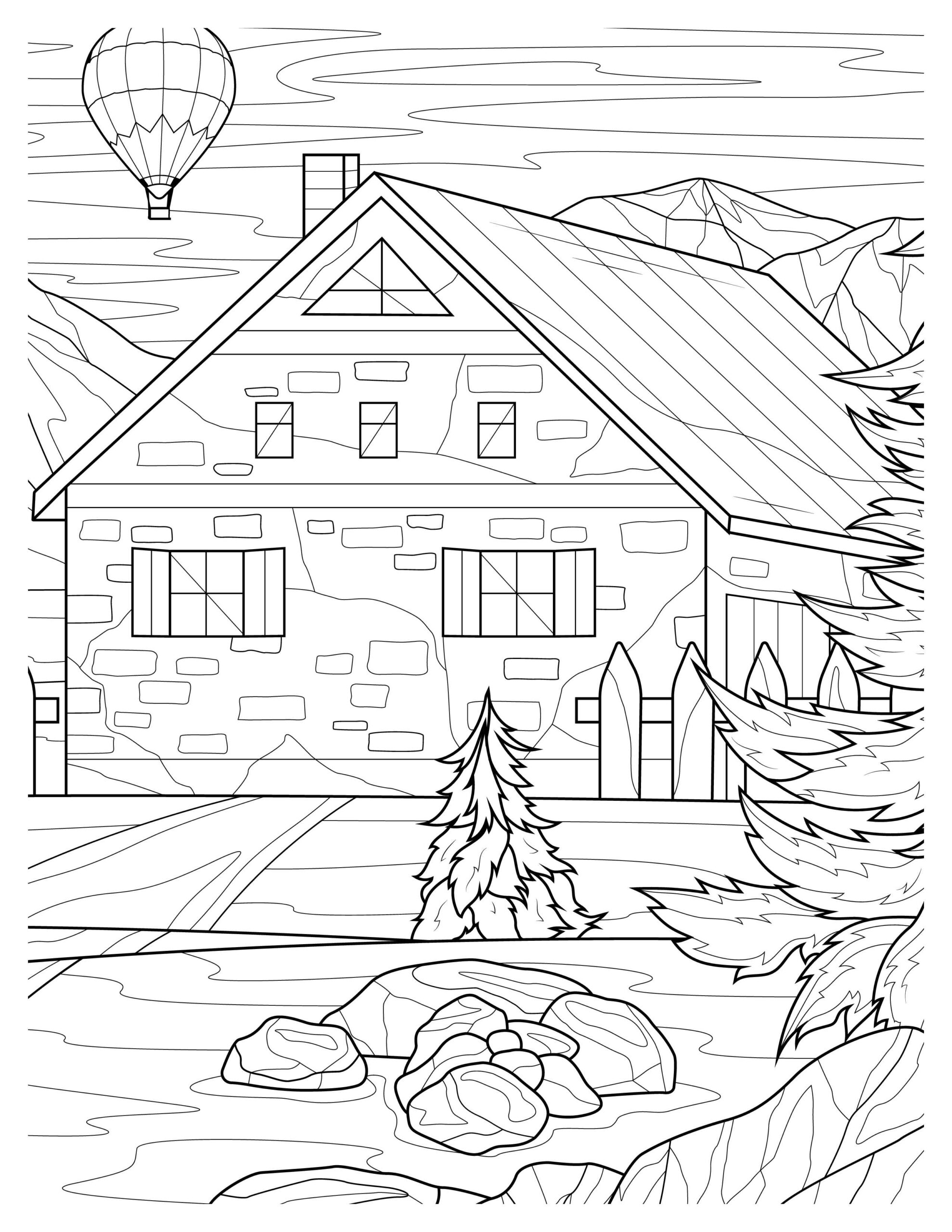 Countryside Coloring Pages: Rural Retreats For Relaxation