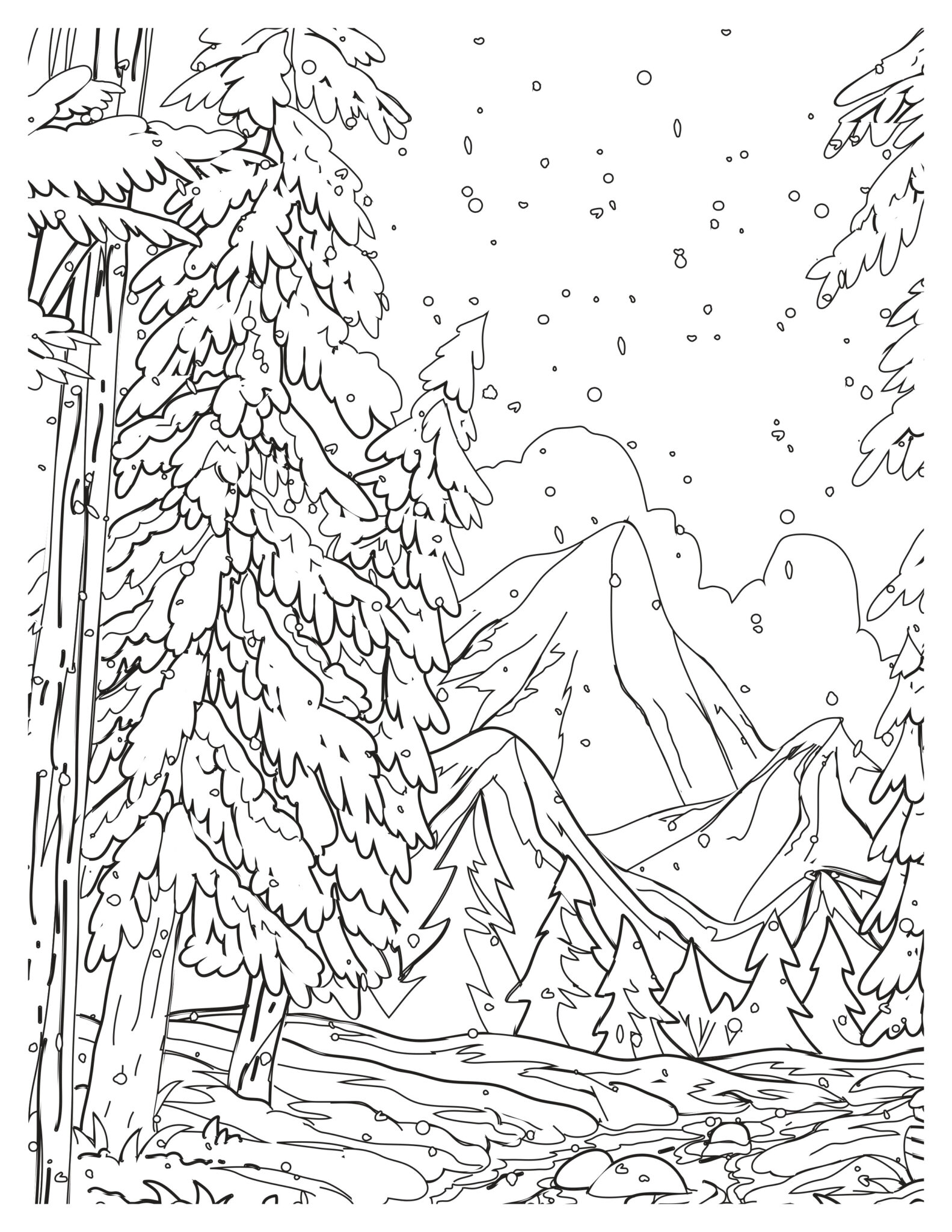 Winter Wonderland Coloring Pages: Explore Enchanting Designs