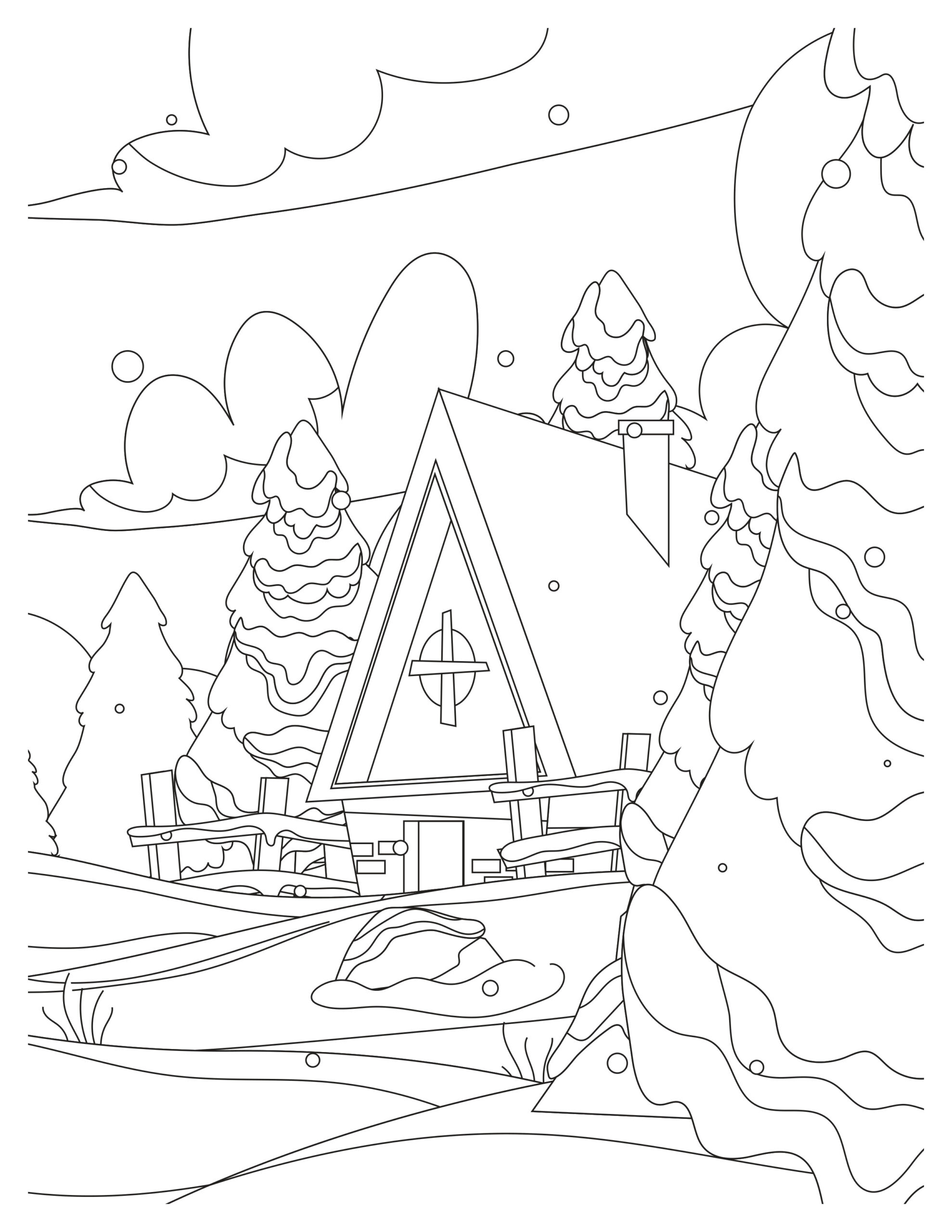 Winter Wonderland Coloring Pages: Explore Enchanting Designs