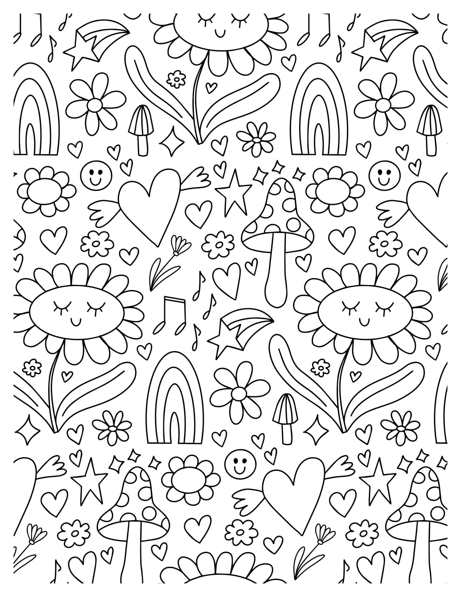 Doodles Coloring Pages: Printable Fun And Whimsical Designs