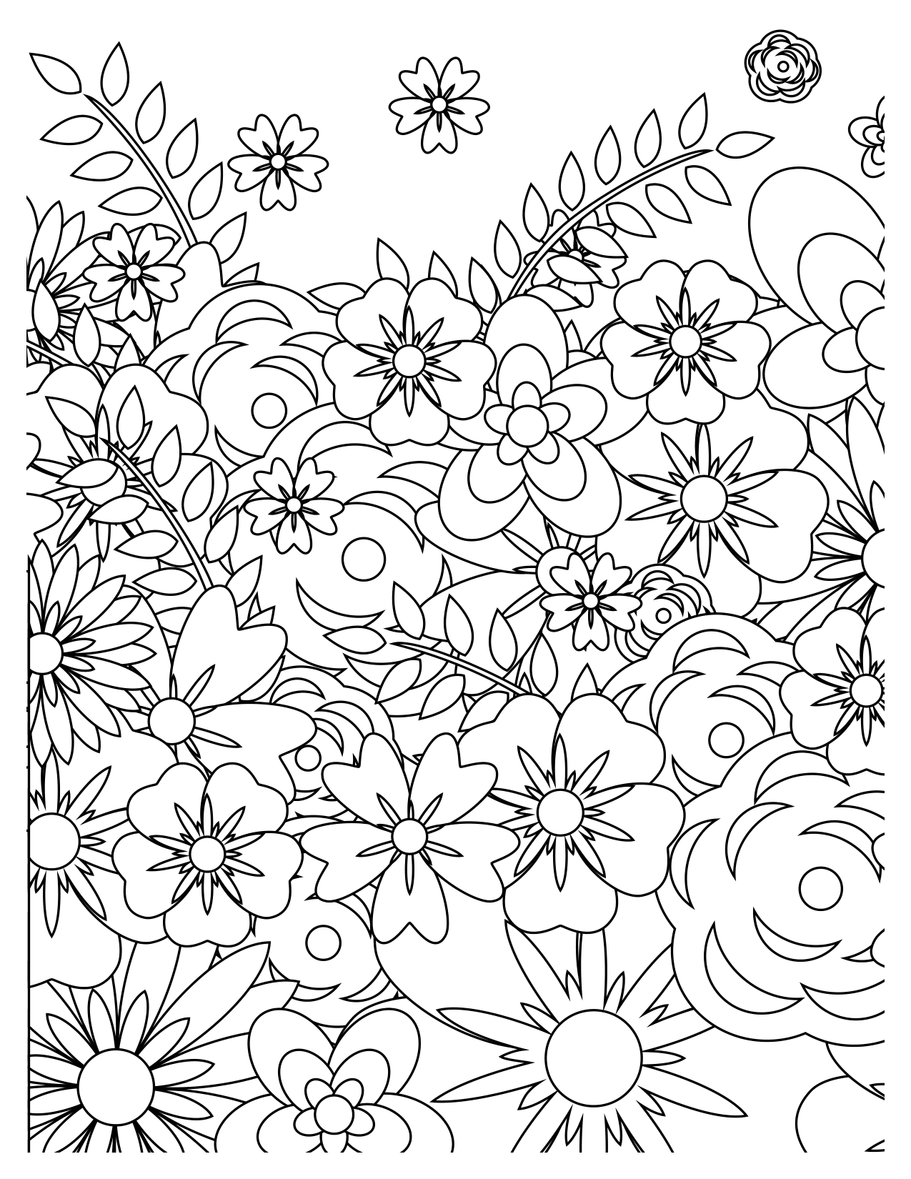 Meadow Bloom Coloring Pages: Creative Nature Designs for All