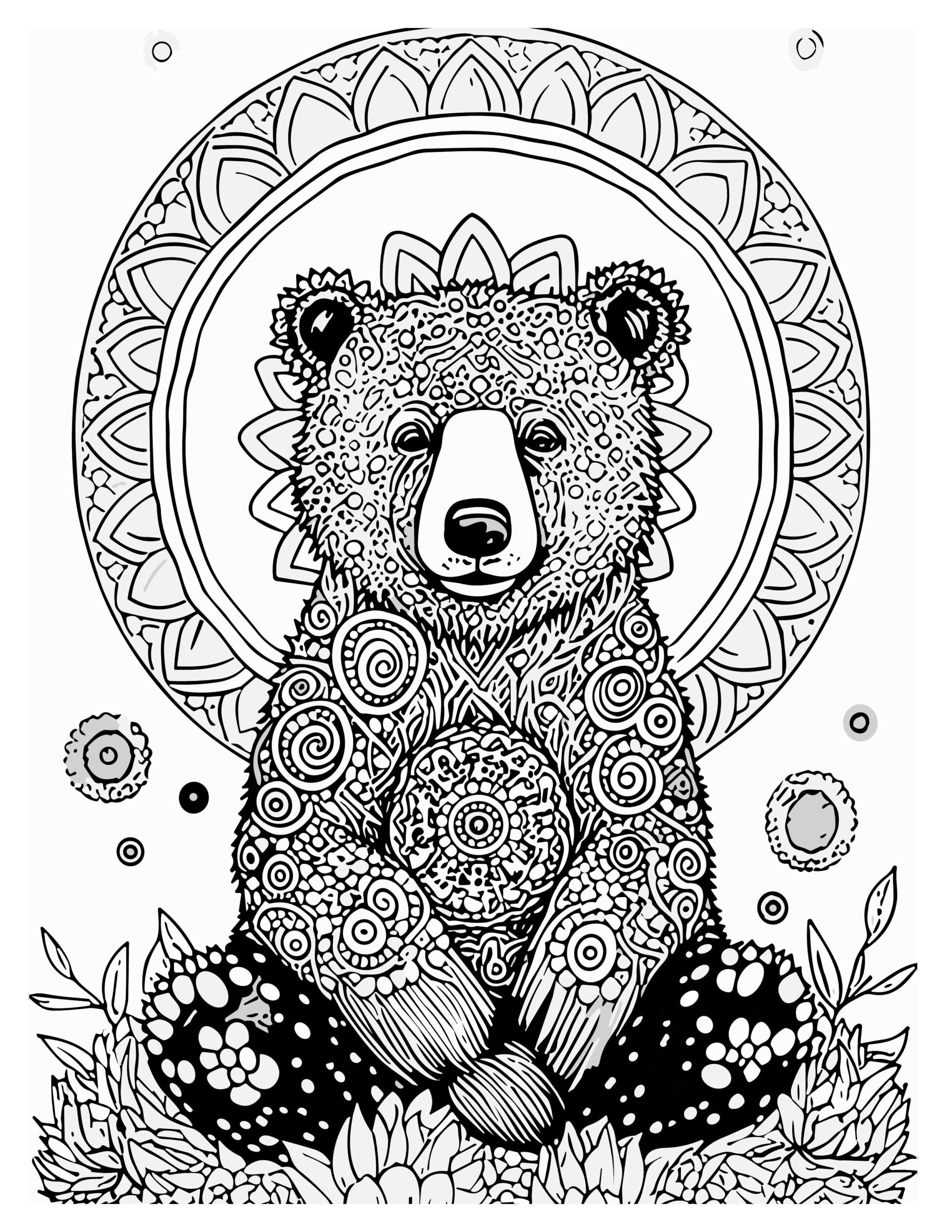 Bear Adventure Coloring Pages for Kids : Roaring Fun