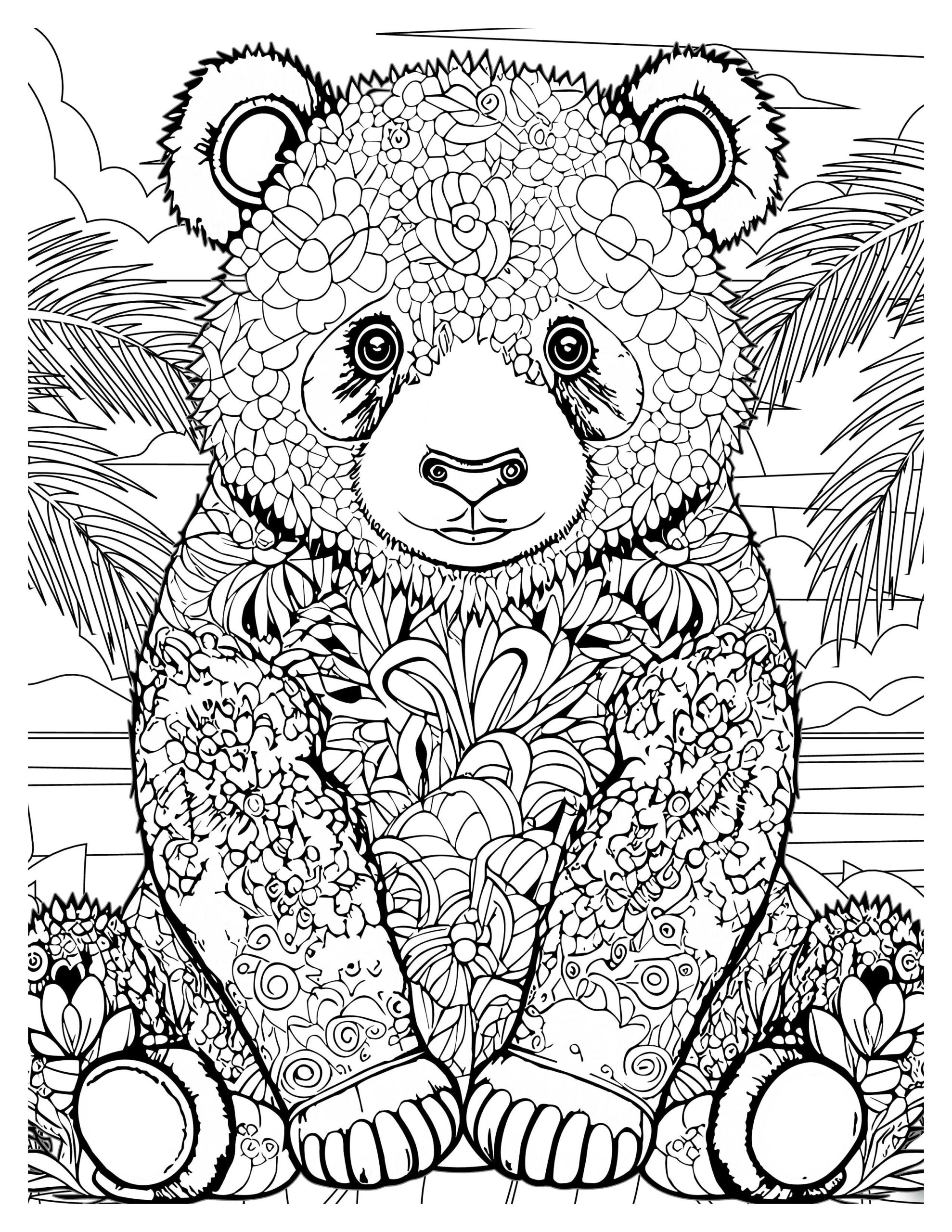 Bear Adventure Coloring Pages for Kids : Roaring Fun