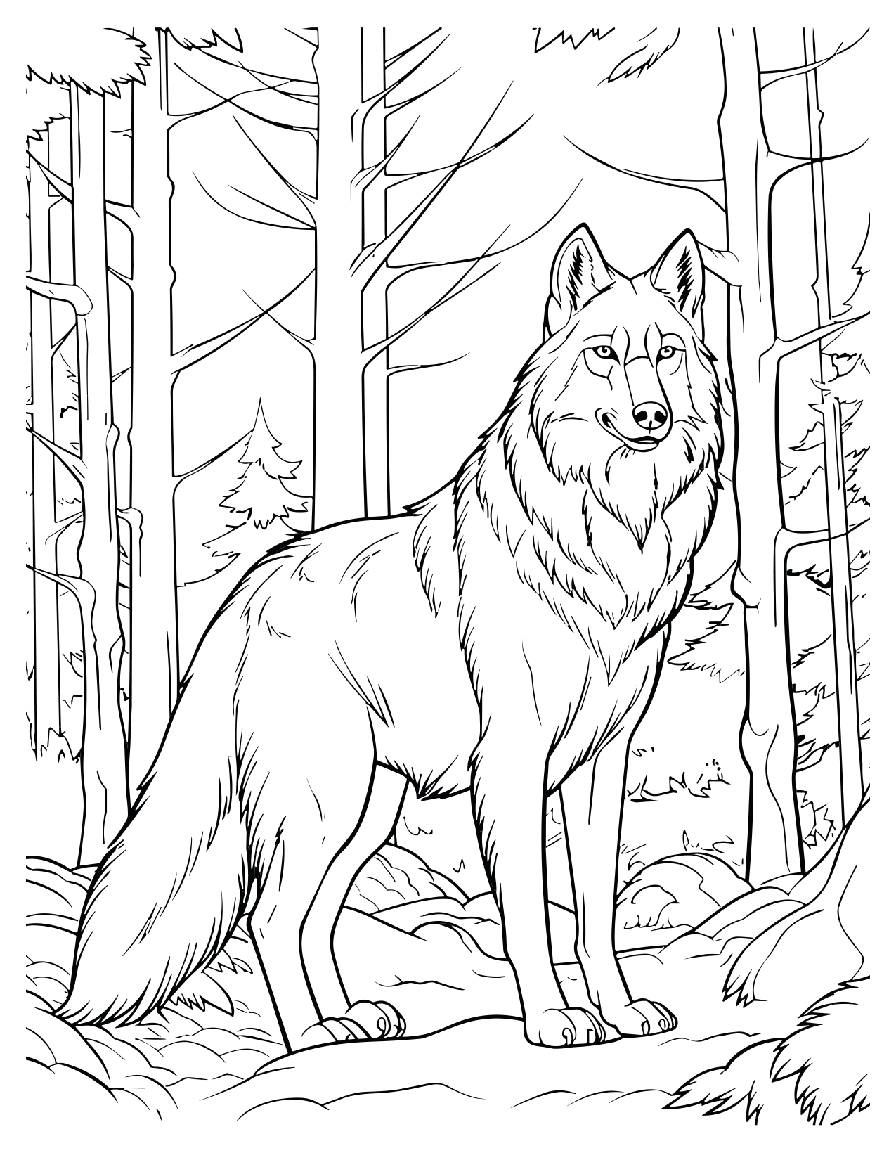 Mystical Wolves Coloring Pages: Enchanting Designs for Creativity