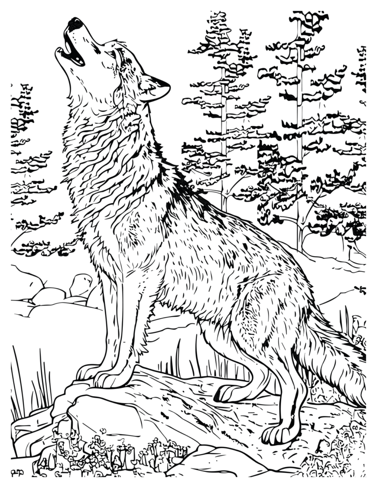 Mystical Wolves Coloring Pages: Enchanting Designs for Creativity