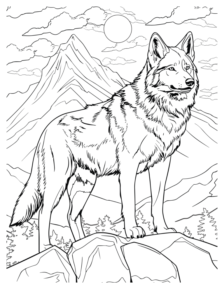 Mystical Wolves Coloring Pages: Enchanting Designs for Creativity