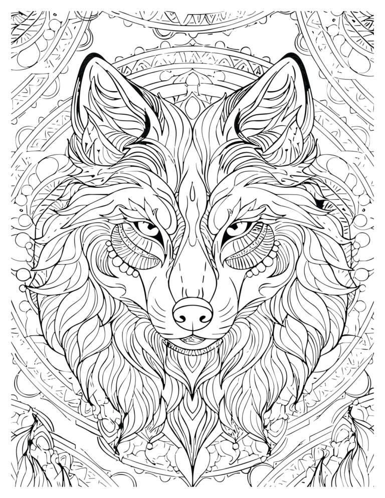 Mystical Wolves Coloring Pages: Enchanting Designs for Creativity