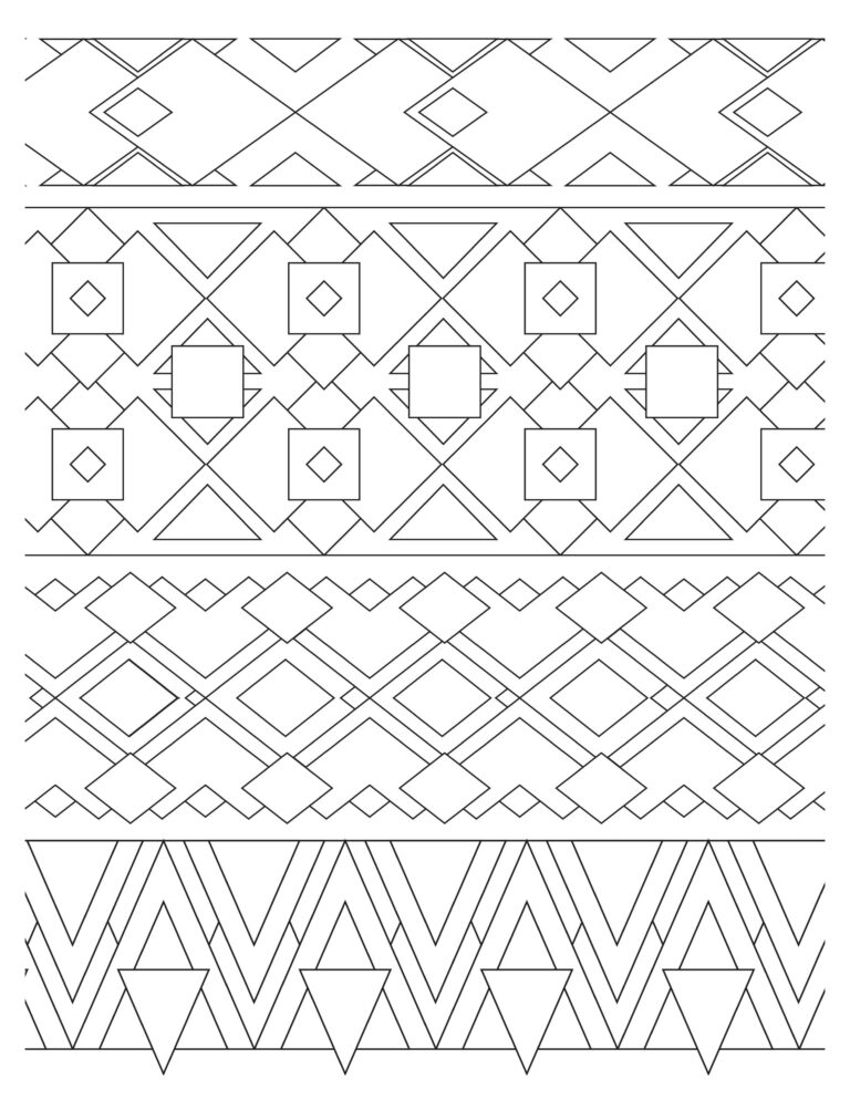 African Design Coloring Pages | Cultural Patterns to Color