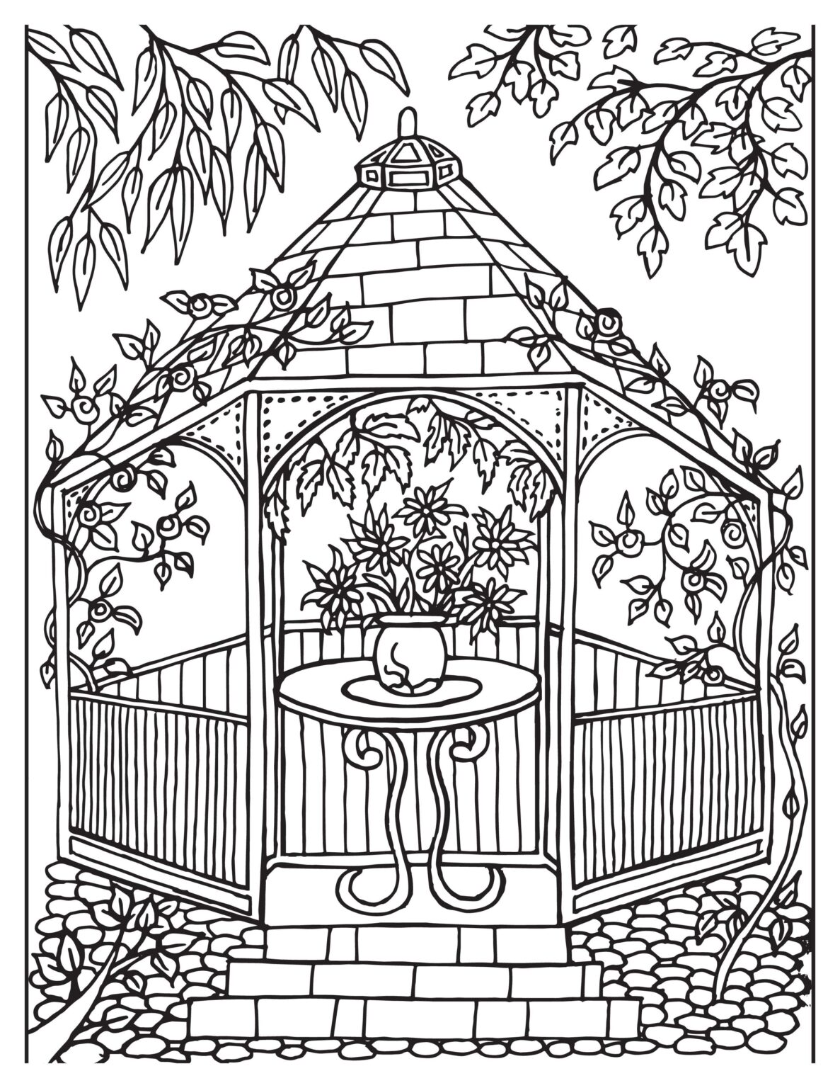 Zen Garden Coloring Page | Relax & Create