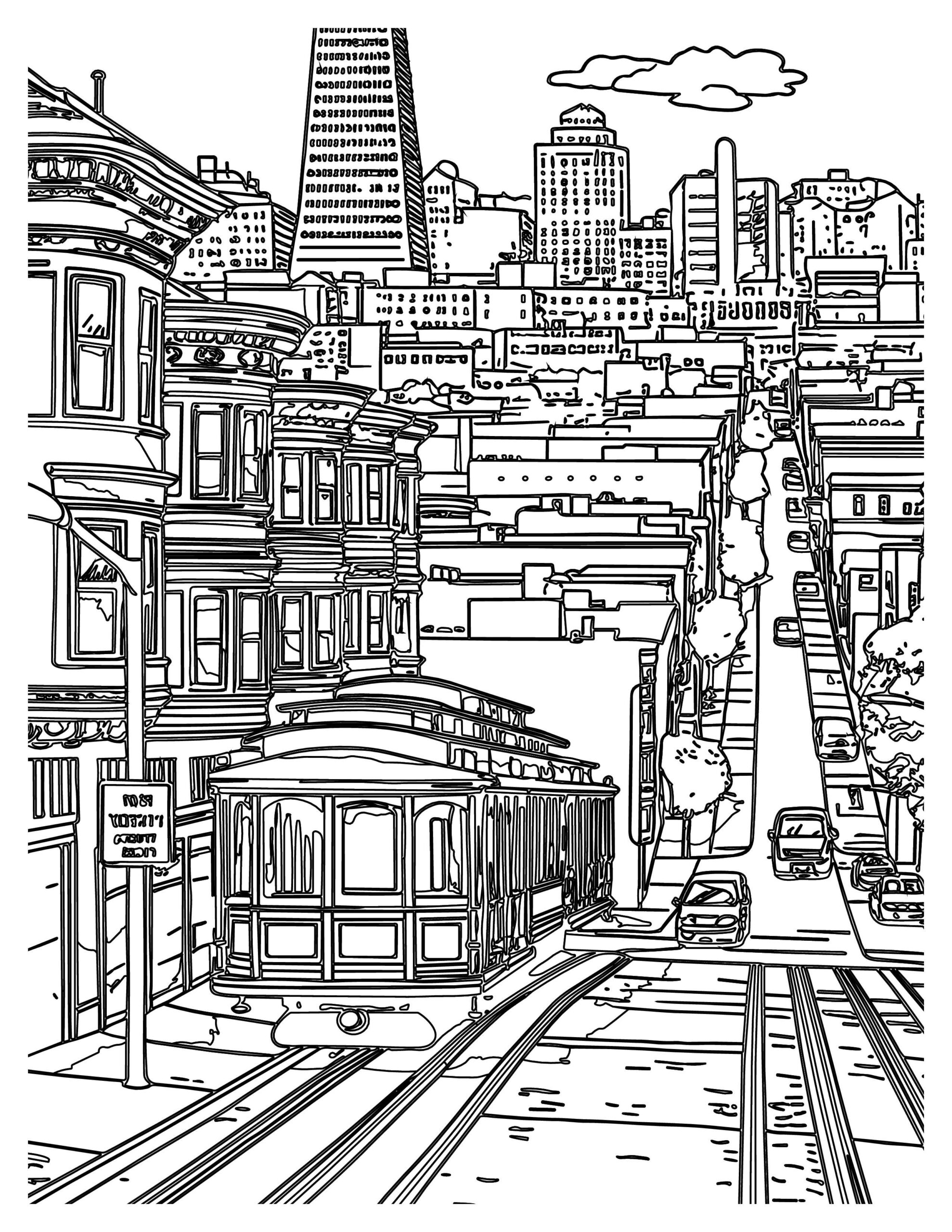 City Life Adventure Coloring Pages | Explore, Color, Create
