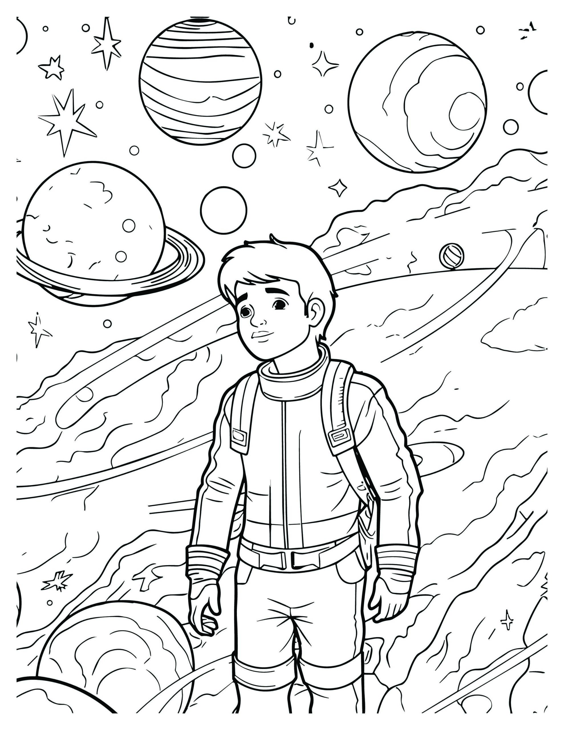 Journey Through Space Coloring Pages | Explore the Cosmos