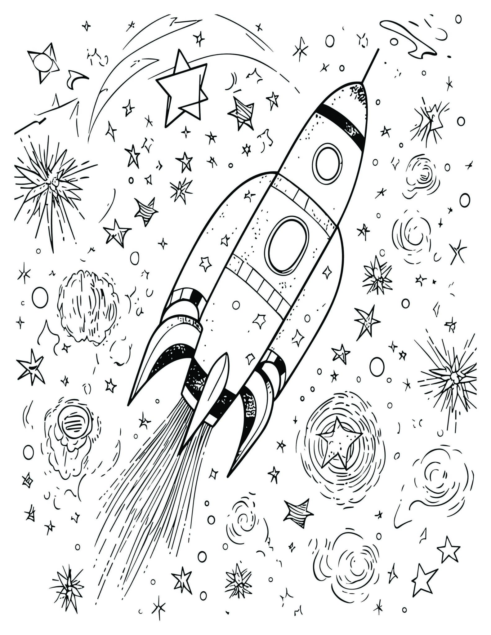 Journey Through Space Coloring Pages | Explore the Cosmos