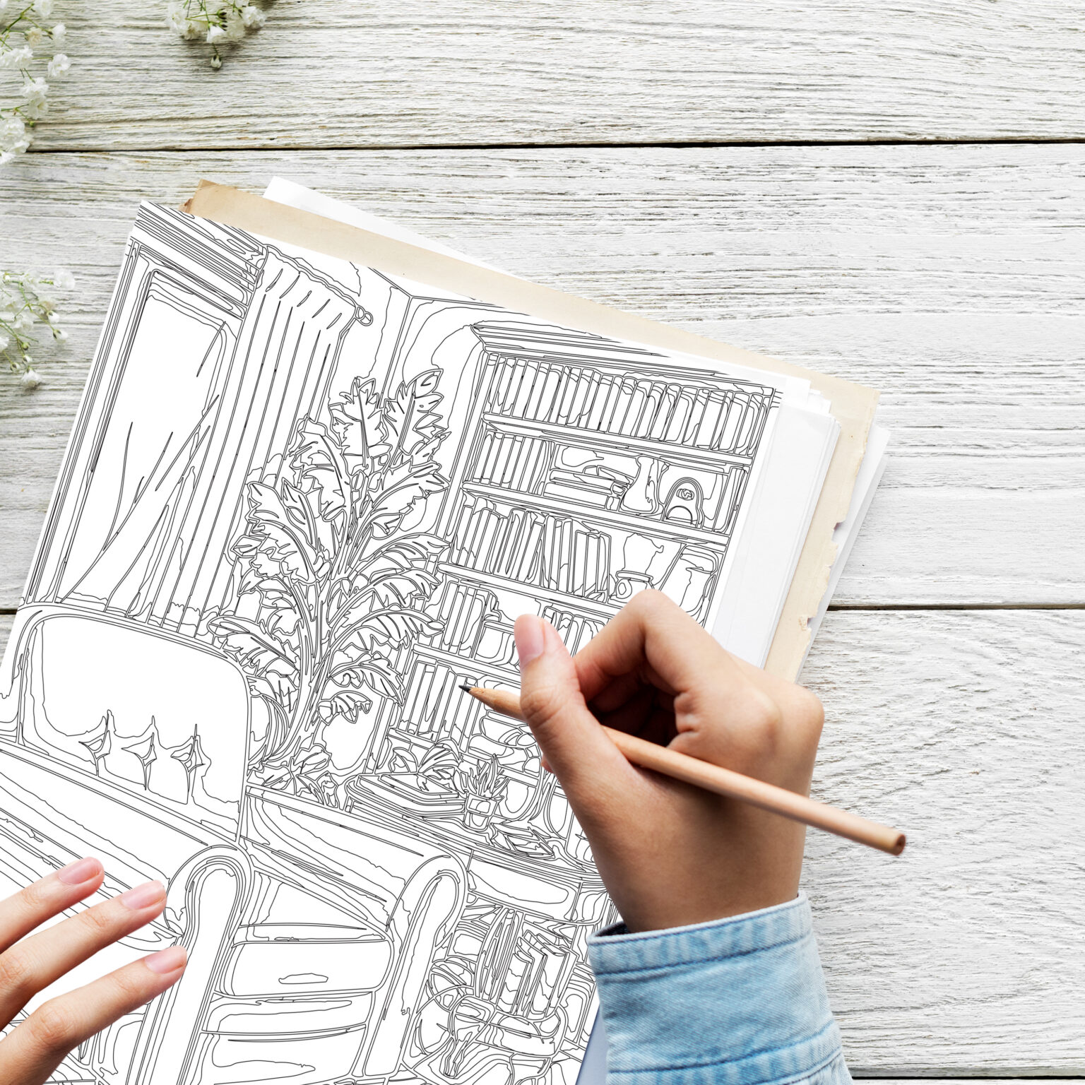 Blissful Scenes Coloring Pages: Serenity in Every Stroke