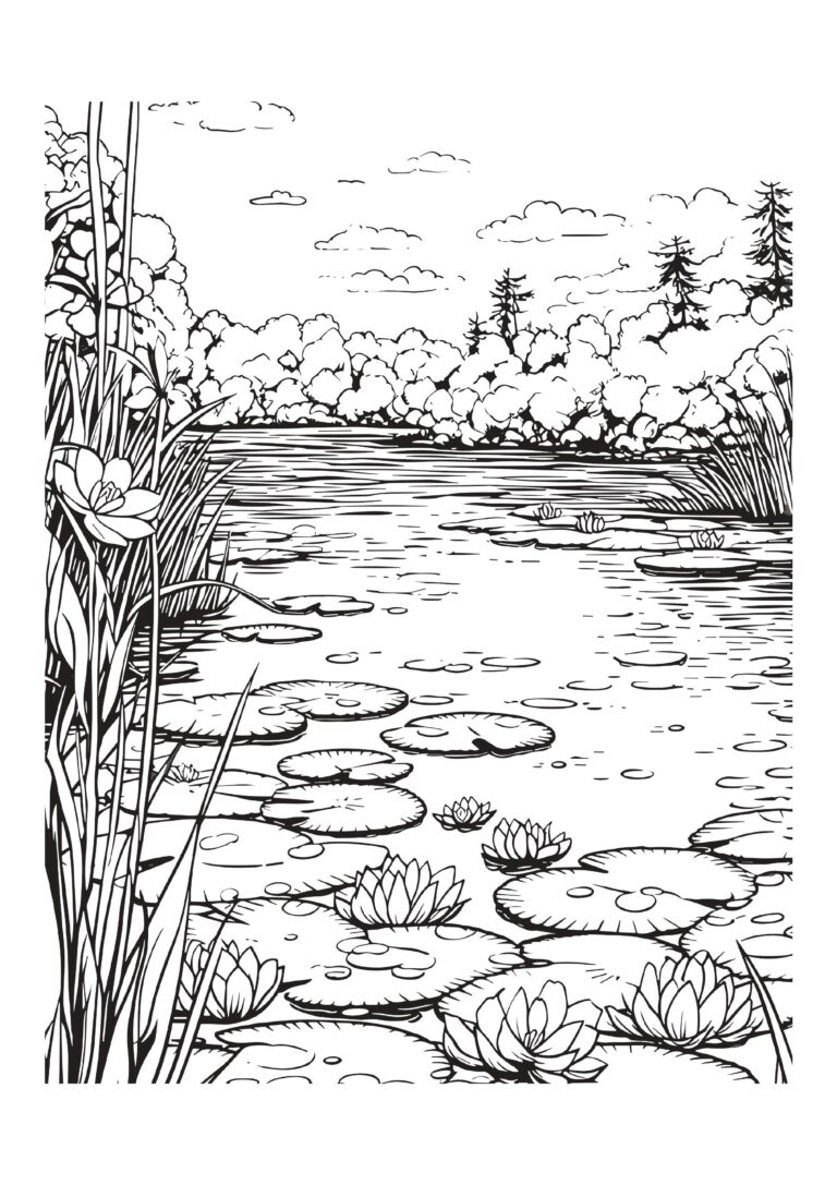 Blissful Scenes Coloring Pages: Serenity in Every Stroke