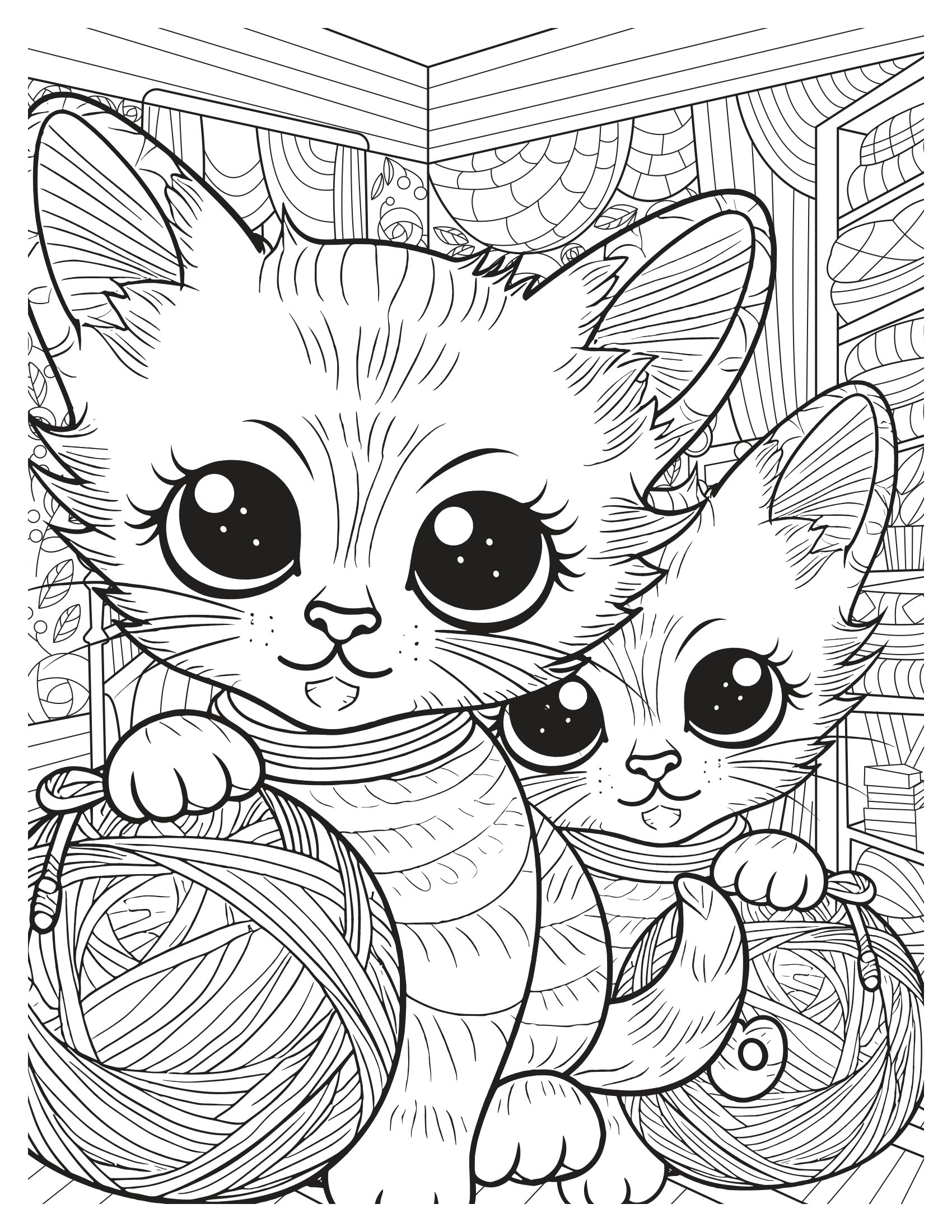 Kittens Galore Coloring Pages: Adorable Designs For Cat Lovers