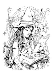 Enchanting Book of Spells Coloring Pages I Cast your Creativity