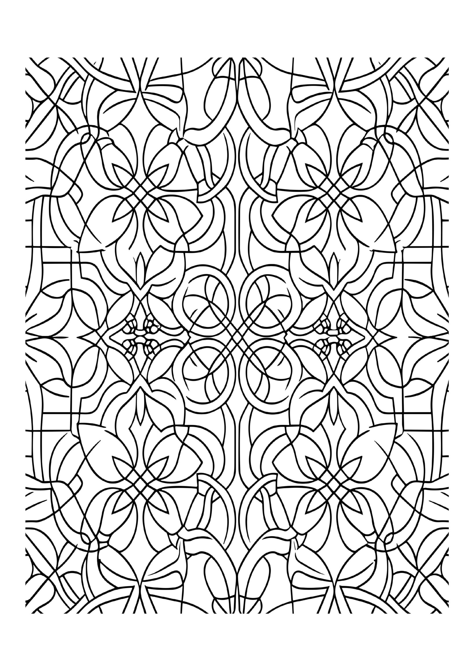 Arabesque Coloring Pages for Relaxation I Intricate Beauty