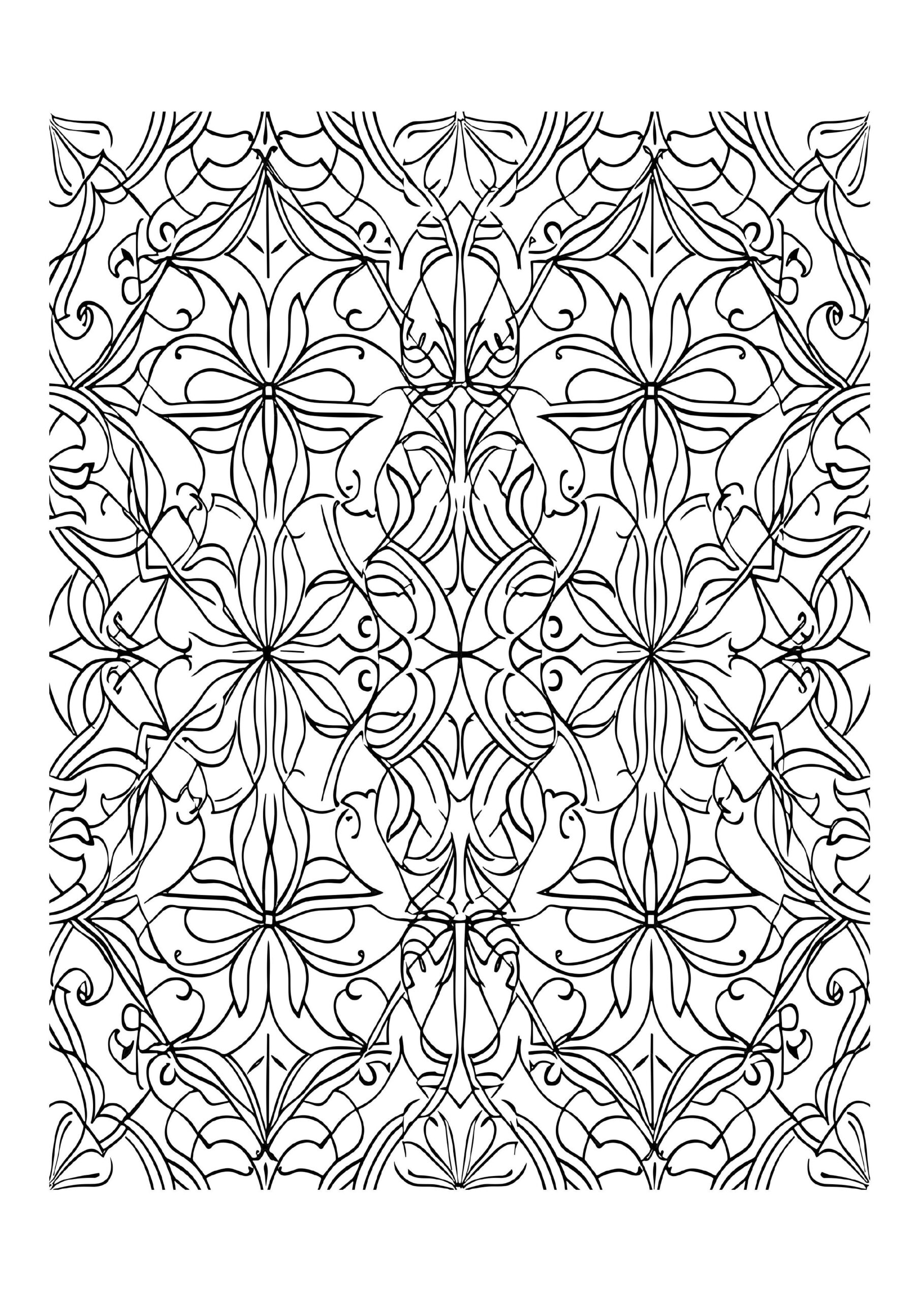 Arabesque Coloring Pages for Relaxation I Intricate Beauty