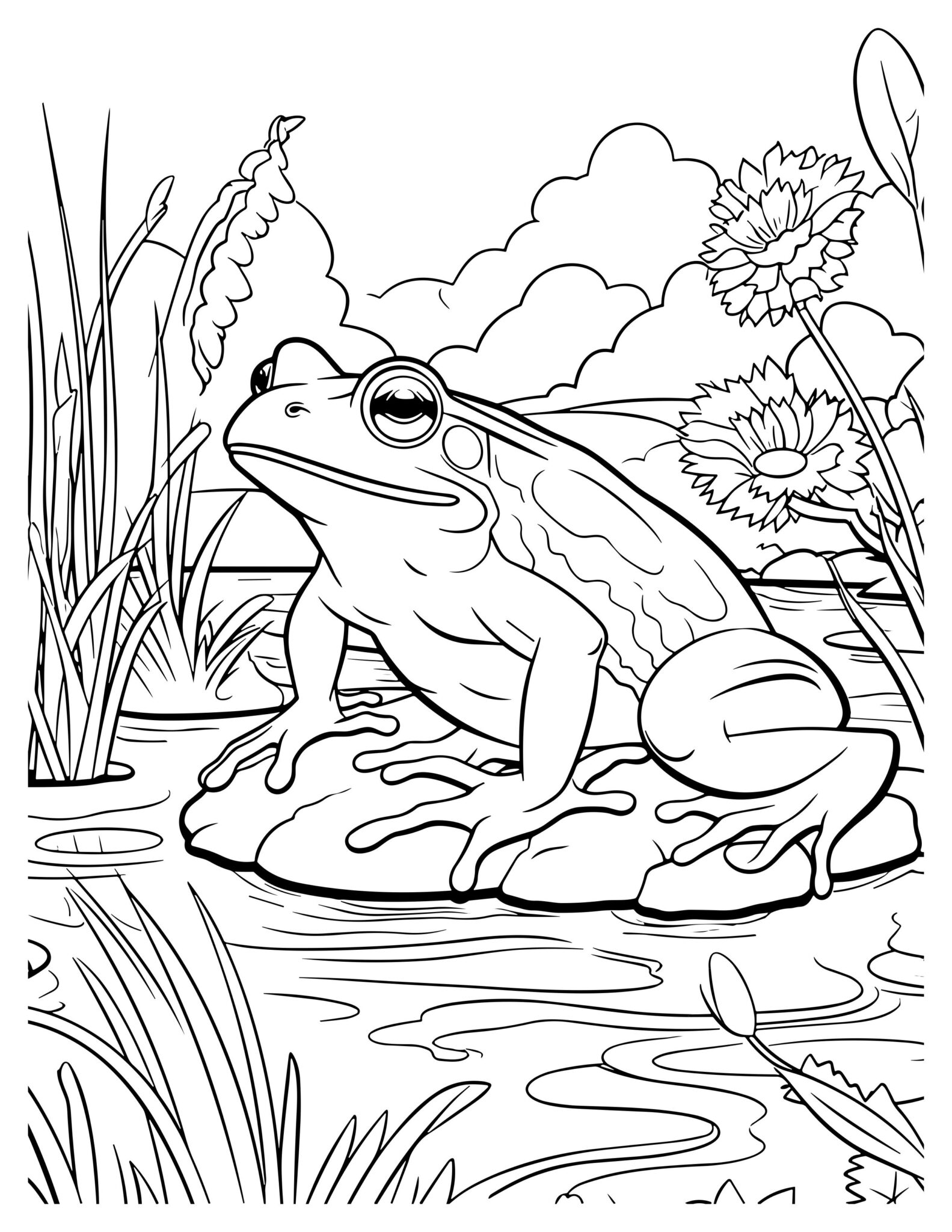 Frog Coloring Pages: Fun and Creative Activities for Kids & Adult