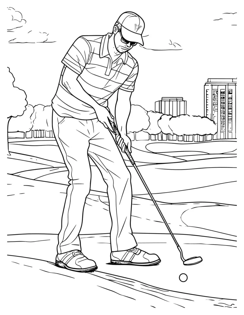 Mini Golf Coloring Pages