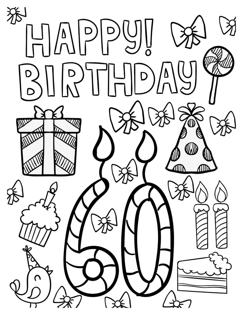 Diamond 60th Birthday Coloring Pages For Celebration Diamond 60th Birthday Coloring Pages For Celebration