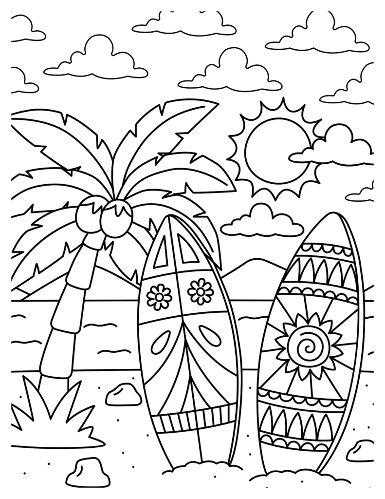 Hawaiian Coloring Pages